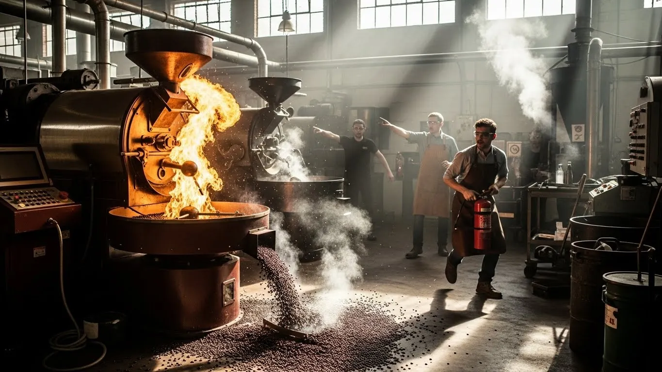 Sécurité de la torréfaction du café: Dangers clés et comment les éviter (Guide du Royaume-Uni et de Londres)