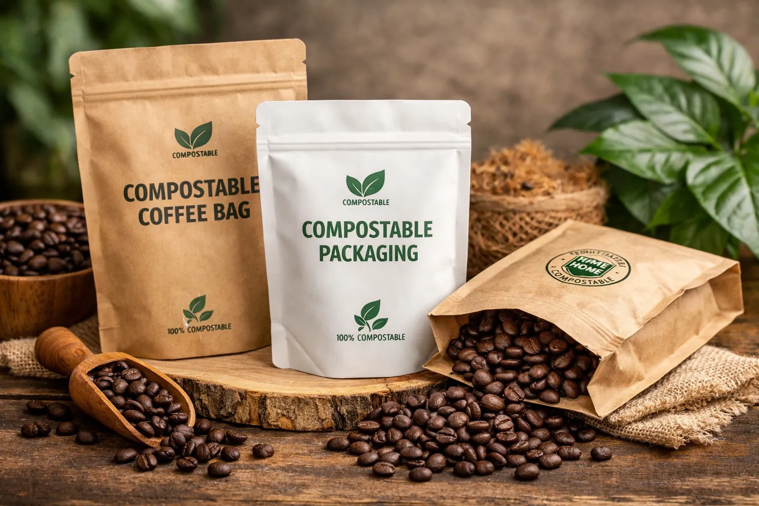 Durée de conservation des emballages compostables pour le café