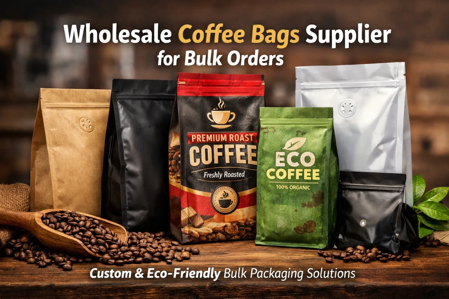 Fournisseur de sachets de café en gros pour les commandes en gros