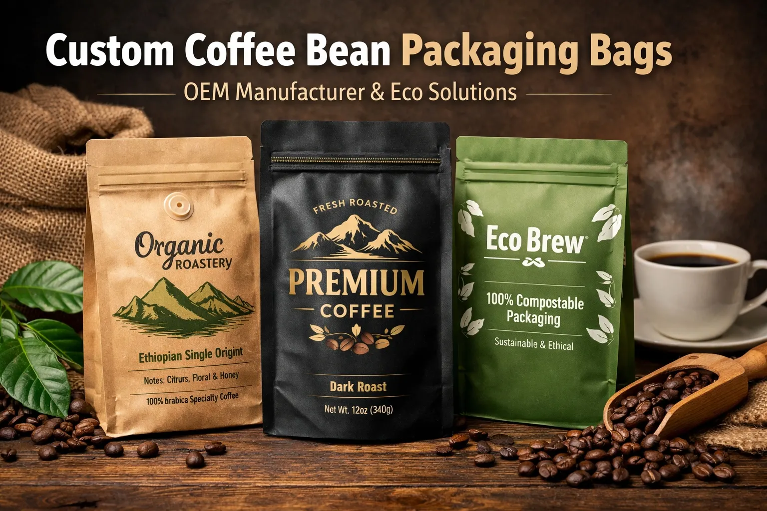 Le guide complet des sacs d’emballage personnalisés pour grains de café