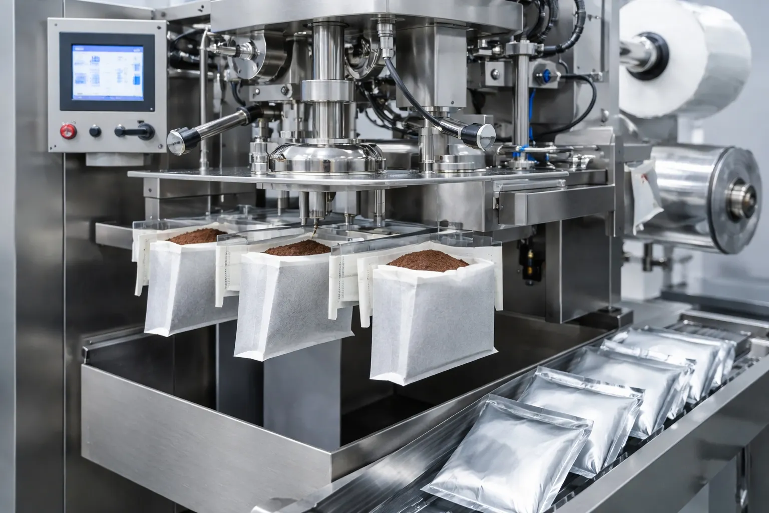 Machine à emballage pour sachets de café goutte