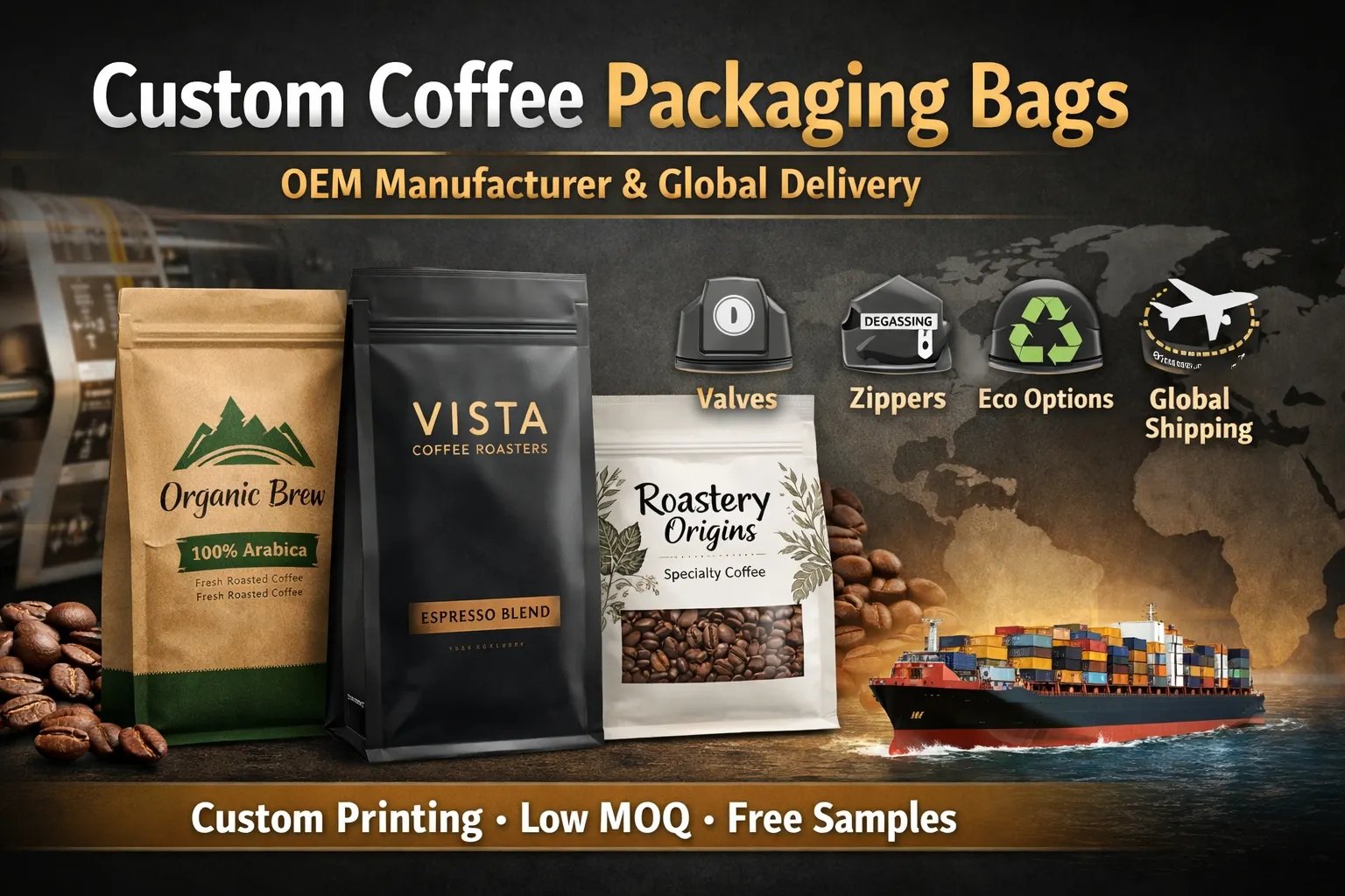 Le processus complet de personnalisation des sacs d’emballage du café