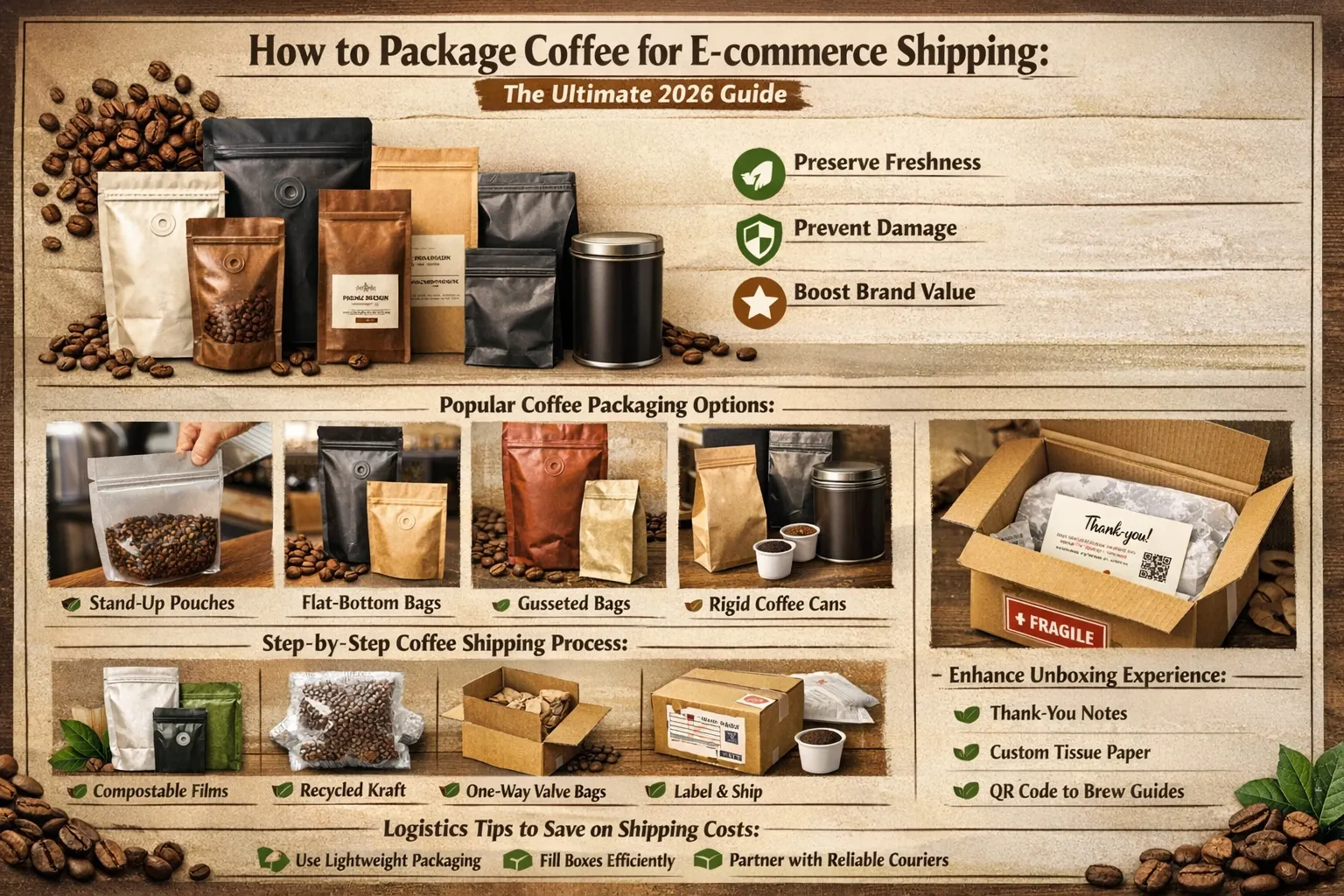 Comment emballer un café pour la livraison en ligne