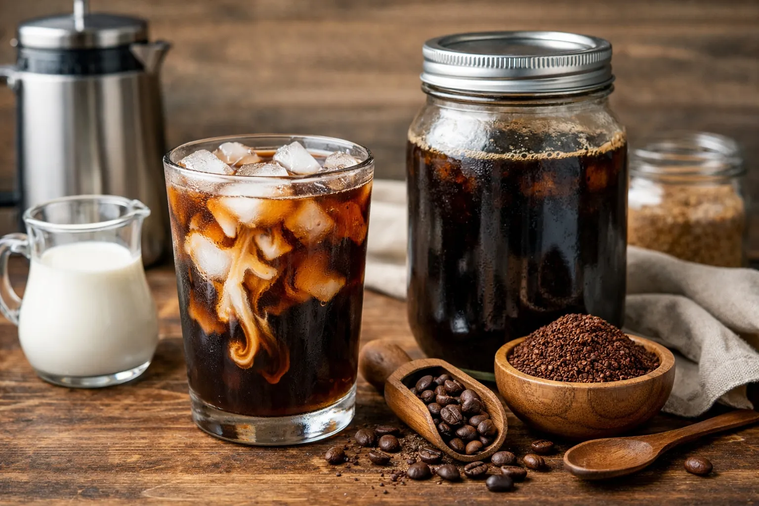 Café glacé préparé par Starbucks