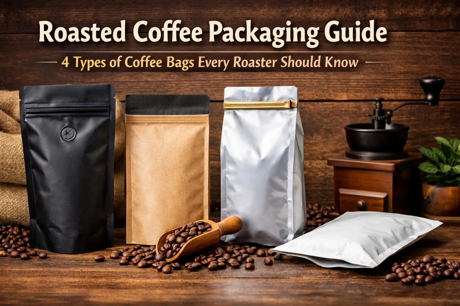 Quatre types de sacs d’emballage pour café