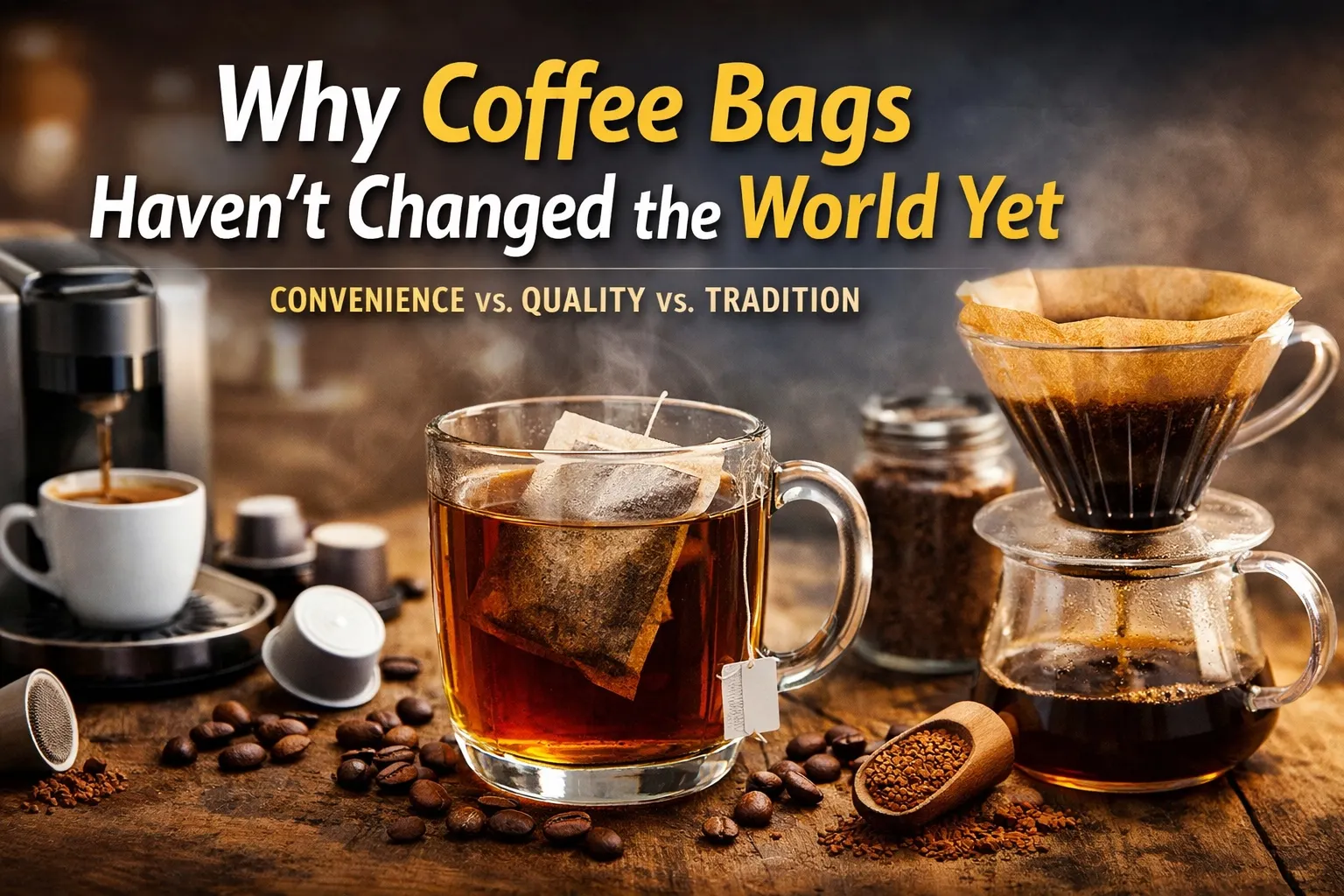 Pourquoi les sachets de café n’ont pas encore changé le monde