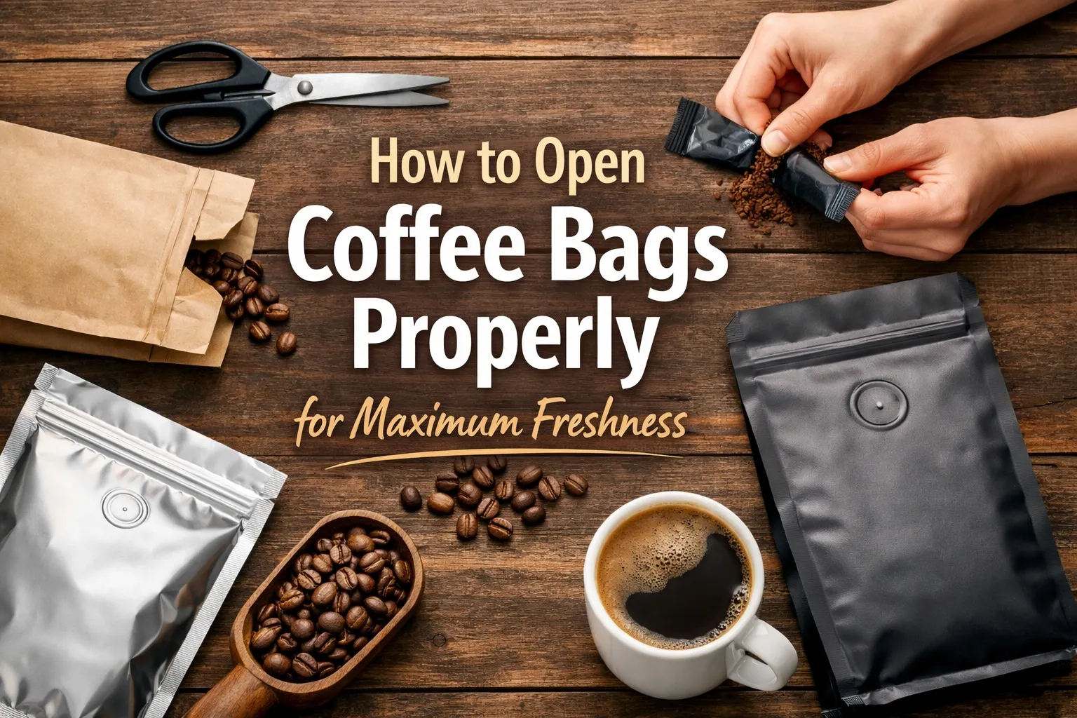 Comment ouvrir le sachet de café ?