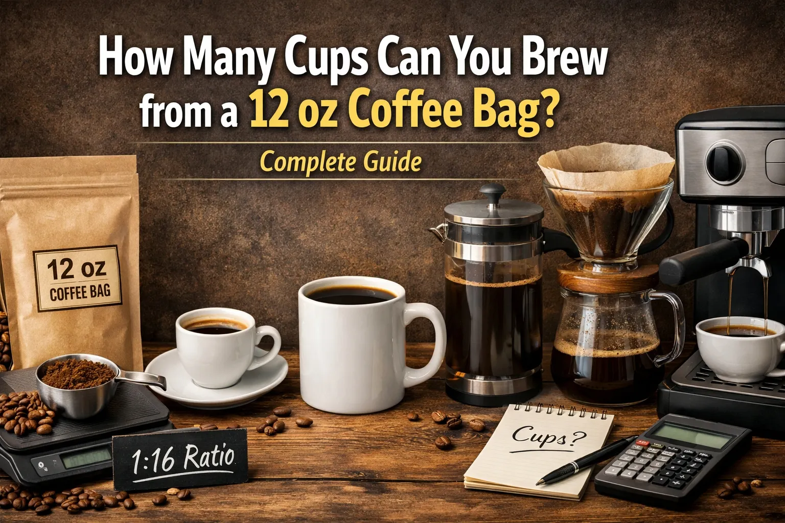 combien de tasses de café dans un 12 Sac d’une once ?