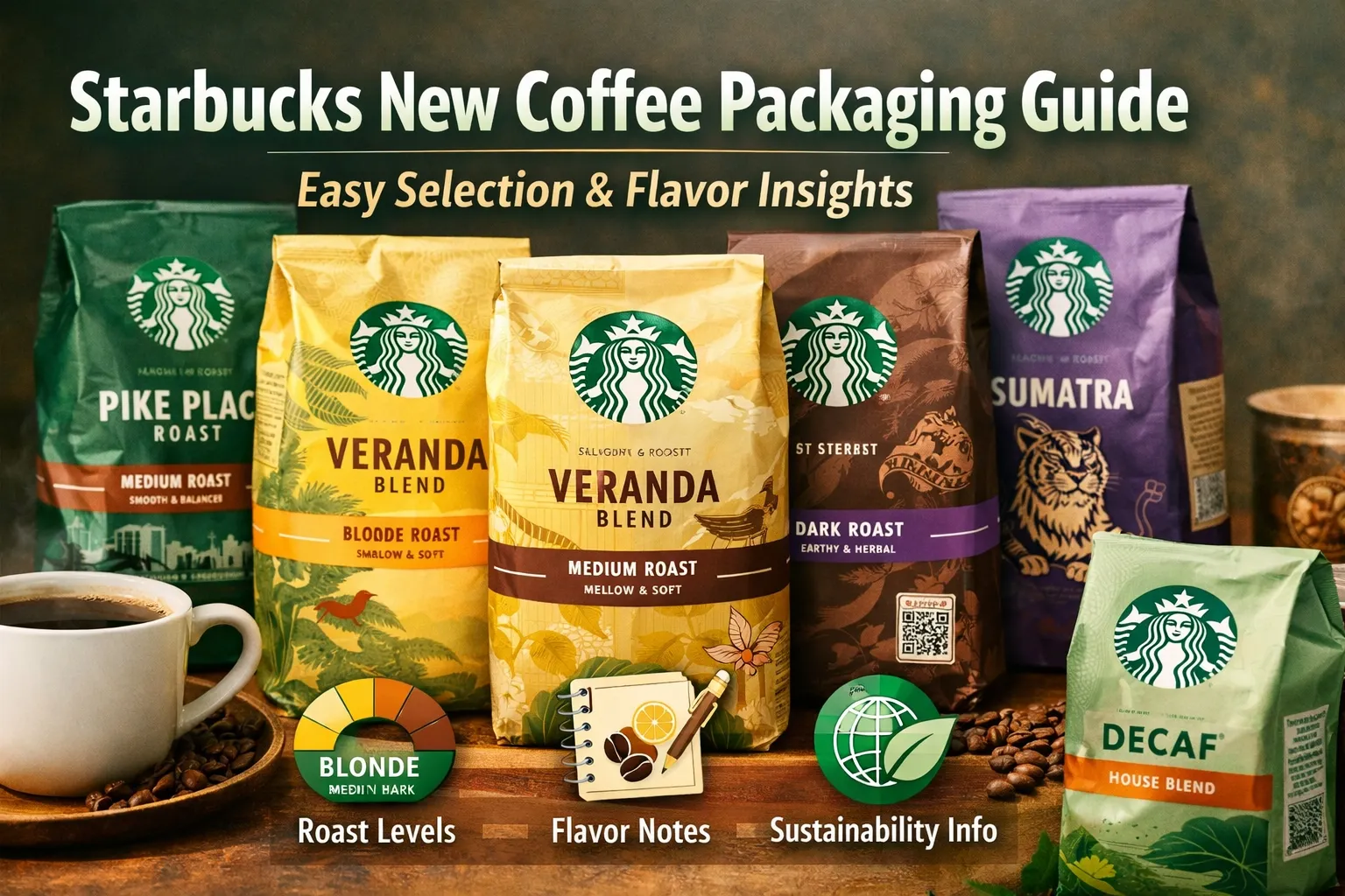 Guide des nouveaux emballages de café Starbucks