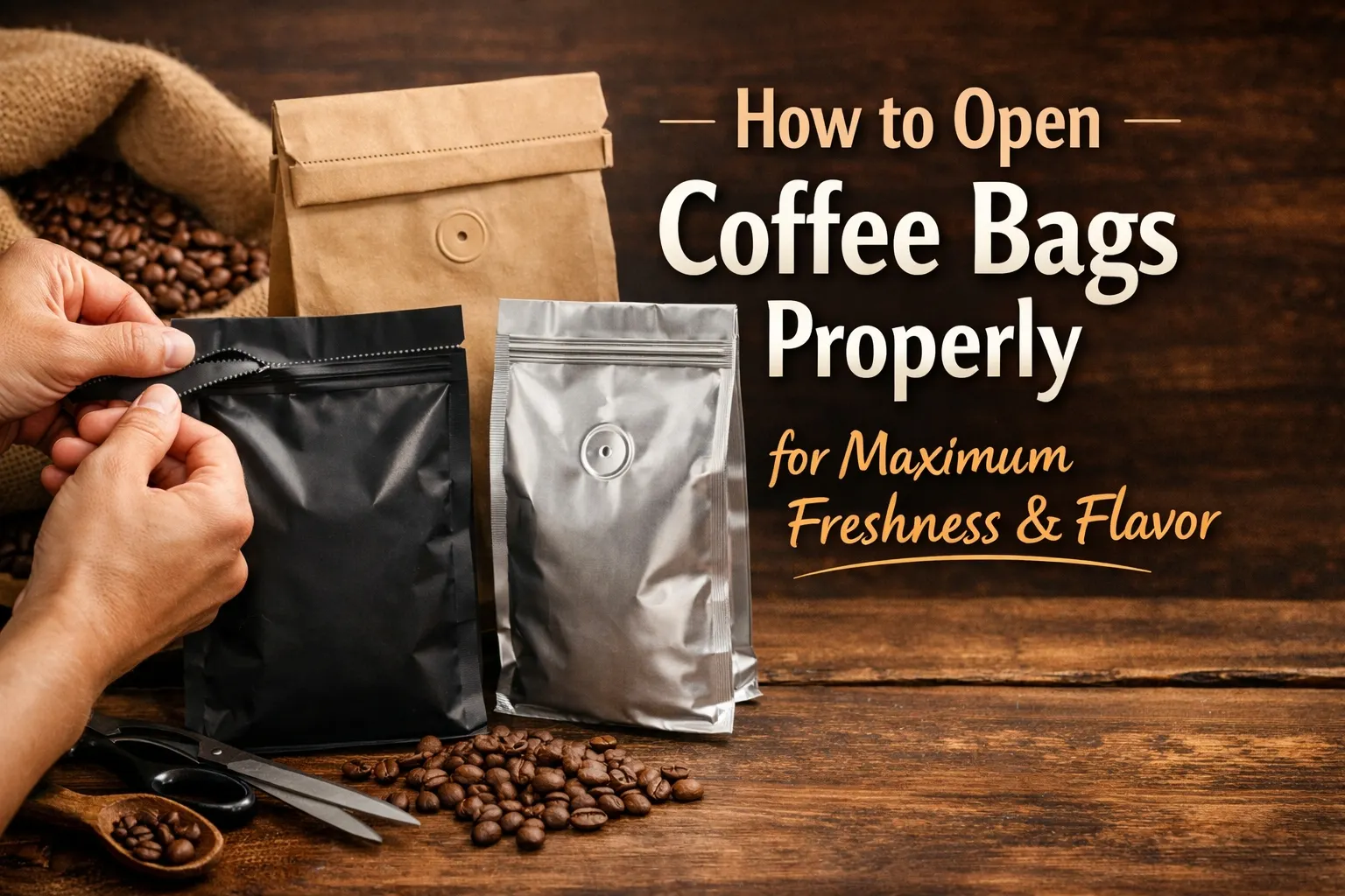 Comment ouvrir un sachet de café ?