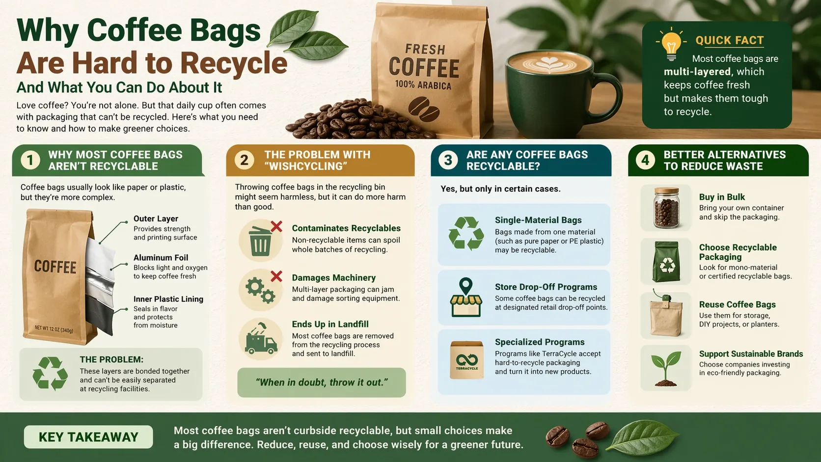 Les sachets de café peuvent-ils être recyclés ?