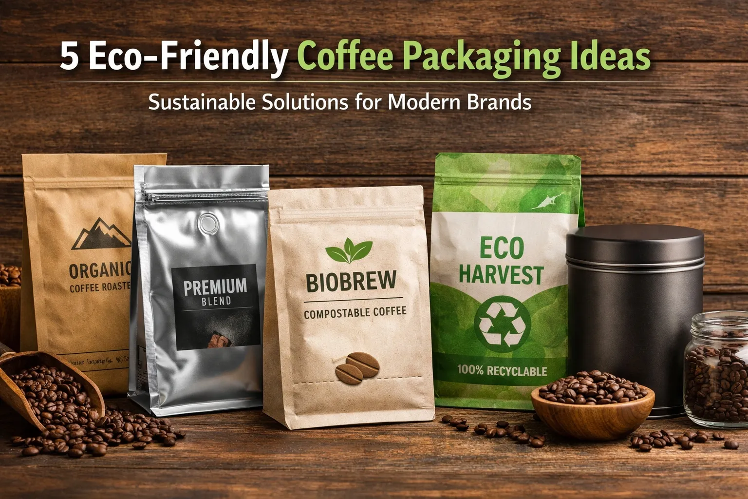 Idées de sachets de café écologiques pour les marques modernes