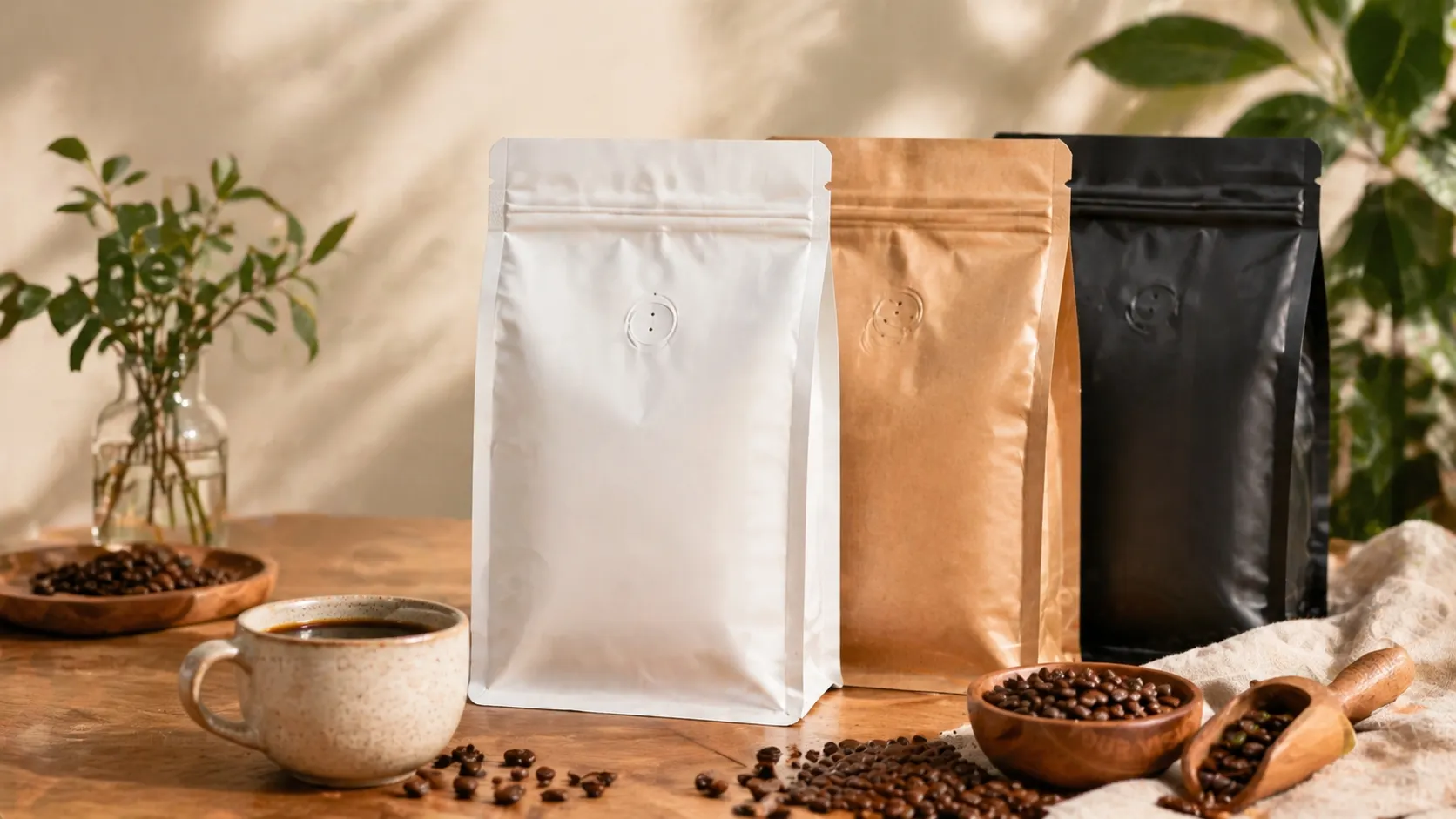Sachets de café vierges pour un emballage unique